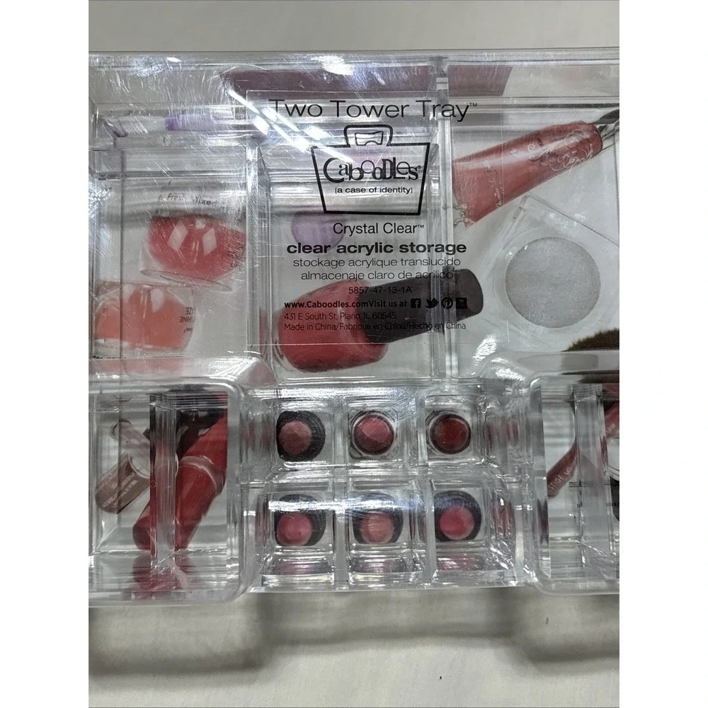 Caboodles‎ Crystal Clear Cosmetic Makeup Keeper Tray Organizer BNIP